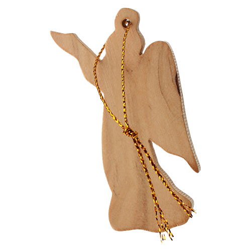 Christmas tree angel decoration Holy Land olive wood. 2