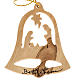 Christmas tree decoration, bell Bethlehem in Holy Land olive woo s1