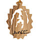 Christmas tree decoration, Nativity in olive wood from the Holy s1