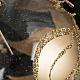 Bombka na choinkę przezroczysta dekoracje złoto fiolet 8 cm s4