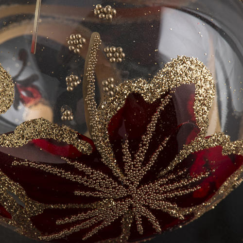 Kugel Weihnachtsbaum transparent Dekorationen golden rot 8 cm 3