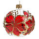 Kugel Weihnachtsbaum transparent Dekorationen golden rot 8 cm s1