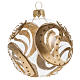 Christmas bauble, transparent glass with golden drops, 8cm s1