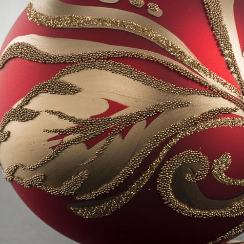 Christmas bauble with artistic gold decorations, 8cm 4