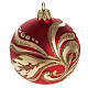 Christmas bauble with artistic gold decorations, 8cm s1