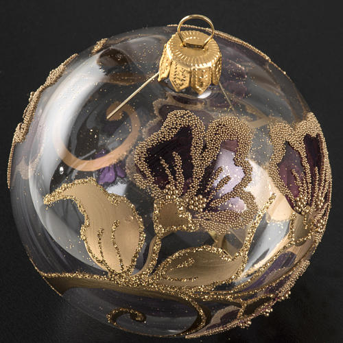 Juego De 6 Bolas Decorativas ( 8 Cm) De Vidrio Soplado Y Decorado A Mano Para árbol De Navidad