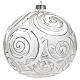 Christmas bauble, transparent glass and decorations, 15cm s1