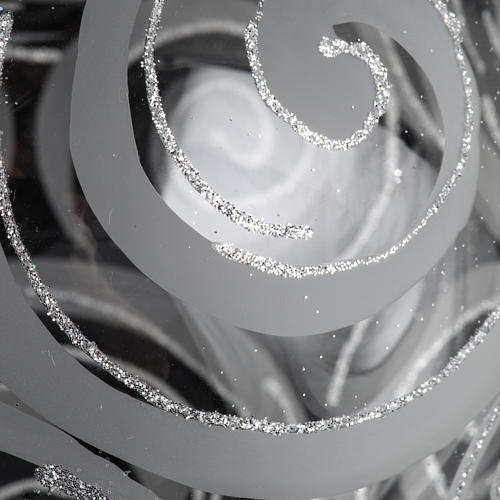 Bola árvore Natal vidro transparente decoro 15 cm 3