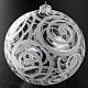Christmas bauble, transparent glass and decorations, 15cm s2