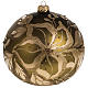 Bola de Navidad vidrio dorado y decoraciones 15 cm. s1