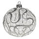 Christmas bauble in transparent glass with decorations 10cm s1