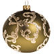 Christmas bauble in gold glass with decorations 10cm s1