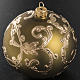 Christmas bauble in gold glass with decorations 10cm s2