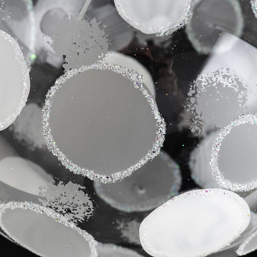 Tannenbaumkugel transparent Glas weiße Dekorationen, 10cm 3
