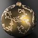 Christmas bauble, blown glass and gold decorations 15cm s2