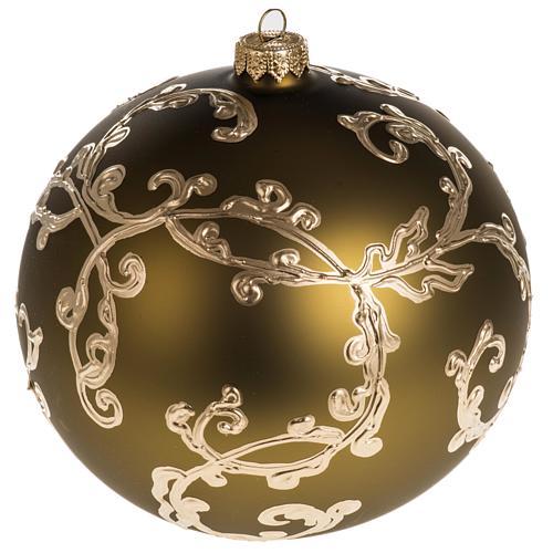 Christmas bauble, blown glass and gold decorations 15cm 1
