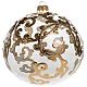 Christmas bauble, transparent blown glass with decorations 15cm s1