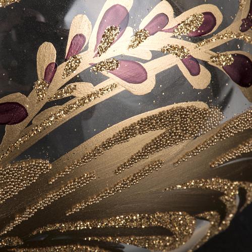 Boule de Noel transparente décorations fuchsia 10 cm 3