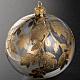 Christmas bauble, transparent glass with gold decorations 10cm s2