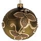 Christmas bauble, gold glass with decorations 10cm s1