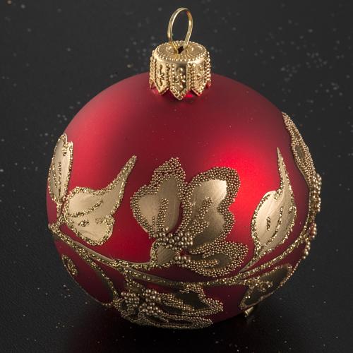 Holyart Tannenbaumkugel Rote Landschaft 100mm - Handgefertigte Glas-Christbaumkugel Aus Polen