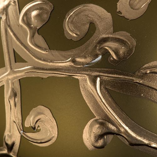 Boule de Noel dorée verre soufflé  8 cm 3