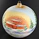 Addobbo albero Natale vetro dipinto paese 12 cm s2
