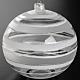 Christmas blown glass bauble with silver decorations 15cm s2