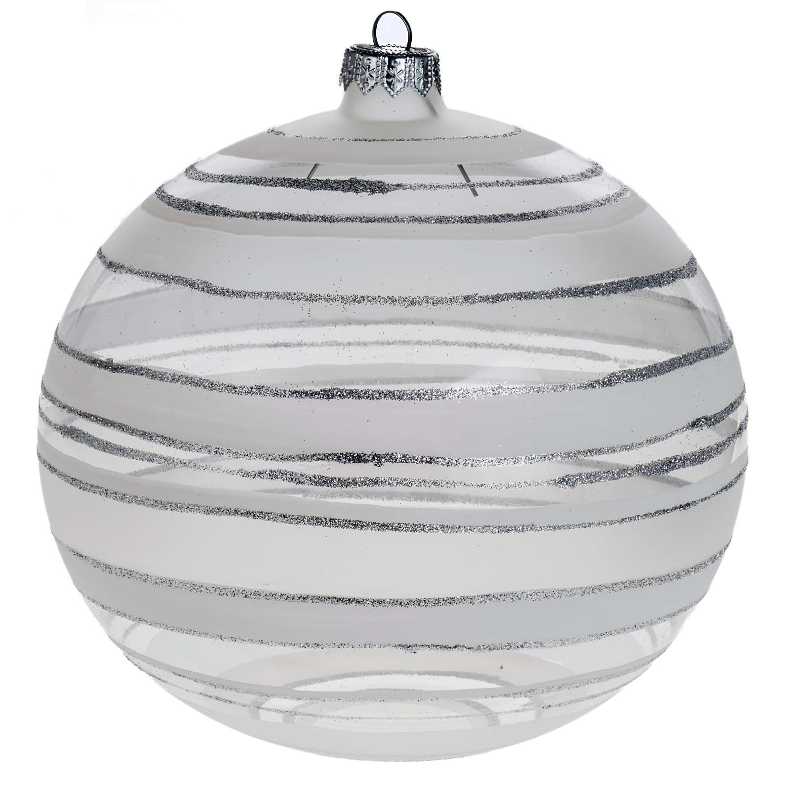 Boule De Noel Peinte à La Main Avec Rayons 15 Cm