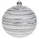 Christmas blown glass ornament with silver decorations 15cm s1