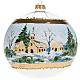 Christmas blown glass bauble with paysage 10cm s1