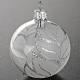 Christmas blown glass ball ornament with glitter 6cm s2