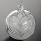 Christmas blown glass ball ornament with glitter 6cm s4