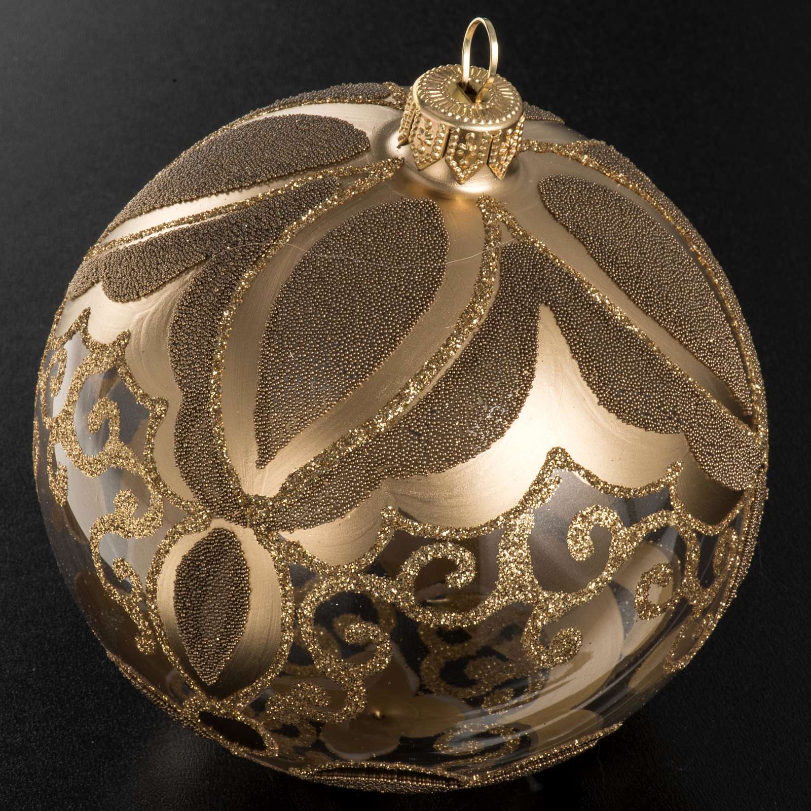 Boule de Noel décorée à la main 10 cm  vente en ligne sur HOLYART
