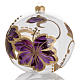 Tannenbaumkugel Glas golden und violett Dekorationen, 15cm s1