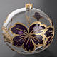 Tannenbaumkugel Glas golden und violett Dekorationen, 15cm s2