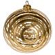 Christmas bauble, blown glass golden and transparent 10cm s1