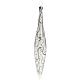Addobbo albero goccia vetro argento s1
