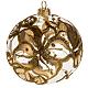 Christmas tree bauble, blown glass golden decorations 10cm s1