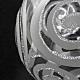 Ozdoba na choinkę szkło przezroczyste srebrne dekoracje 8 cm s3