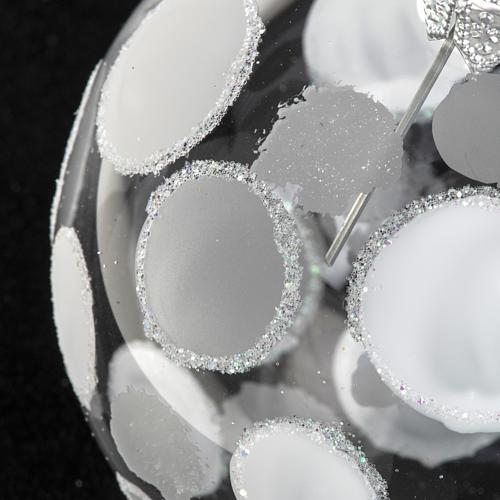 Décoration sapin verre transparent boules 8cm 3