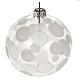 Christmas tree bauble, transparent blown glass white decorations s1