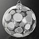 Christmas tree bauble, transparent blown glass white decorations s2