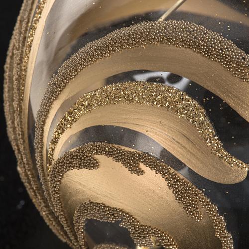 Kugel Weihnachtsbaum gemaltes Glas Dekorationen golden 8 cm 3
