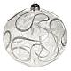 Christmas tree bauble, painted glass, silver 15cm s1