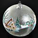 Christmas tree bauble, snowy landscape 10cm s2