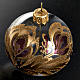 Palla per albero di Natale vetro oro fucsia 6 cm s2