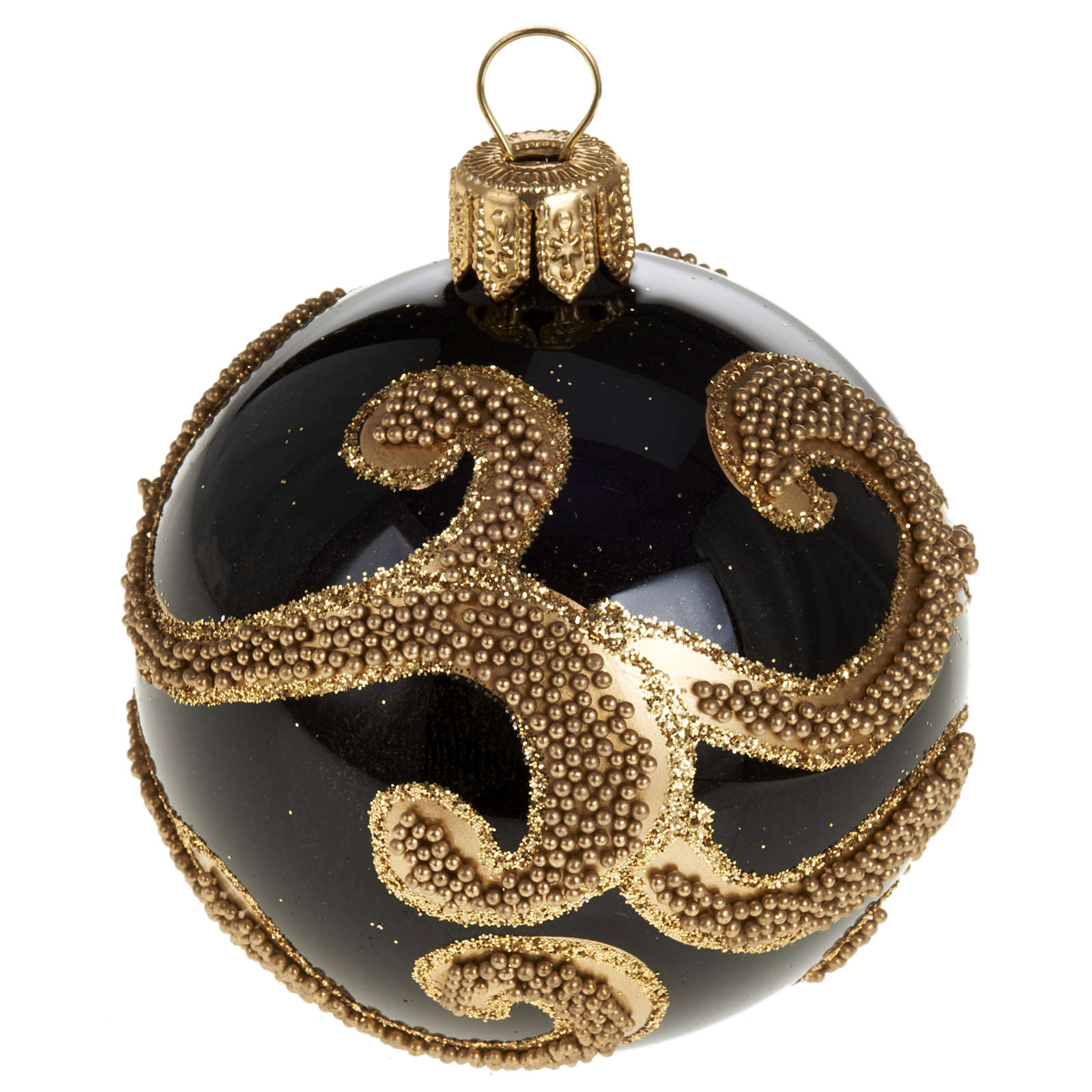 Schmuck Weihnachtsbaum schwarz goldene Dekorationen 6 cm Online