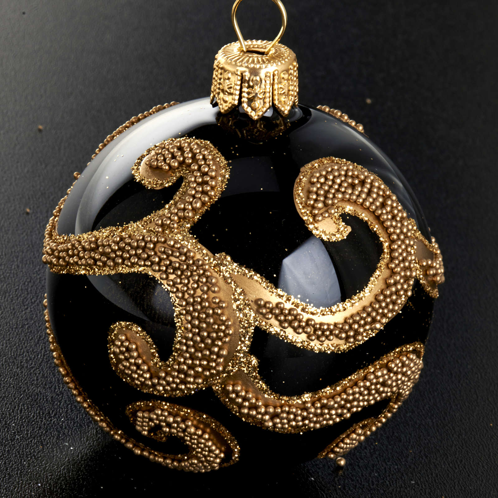 Schmuck Weihnachtsbaum schwarz goldene Dekorationen 6 cm Online