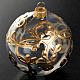 Christmas tree bauble glass with golden decorations, 8cm s2